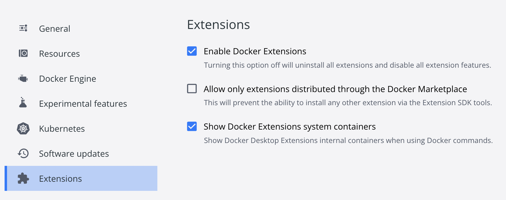 Docker Extensions