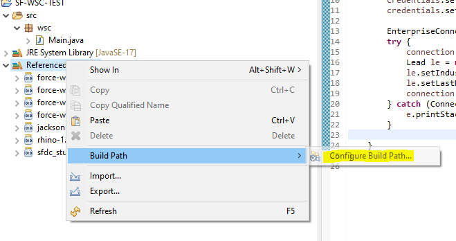 Build Path Configure Build Path