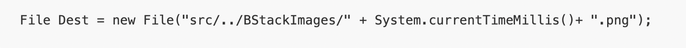 The method necessitates giving a web driver instance to the Take Screenshot function.