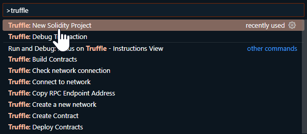 List of available Truffle commands