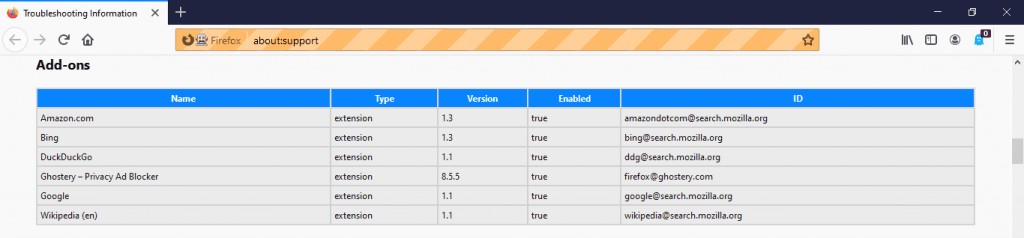 Here is the execution output of the Firefox extension example that used Selenium WebDriver