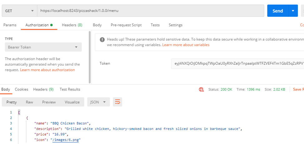 PizzaShack API