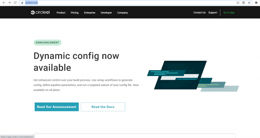 CircleCI homepage