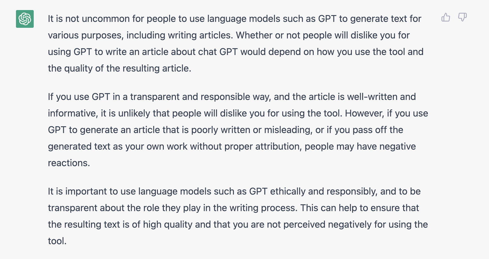 About using GPT