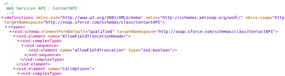 WSDL code