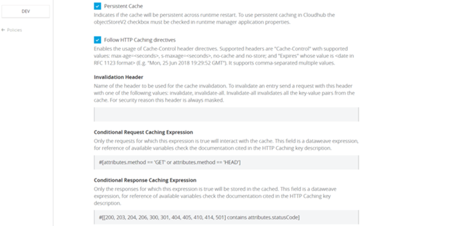 , add your cache key and other parameters