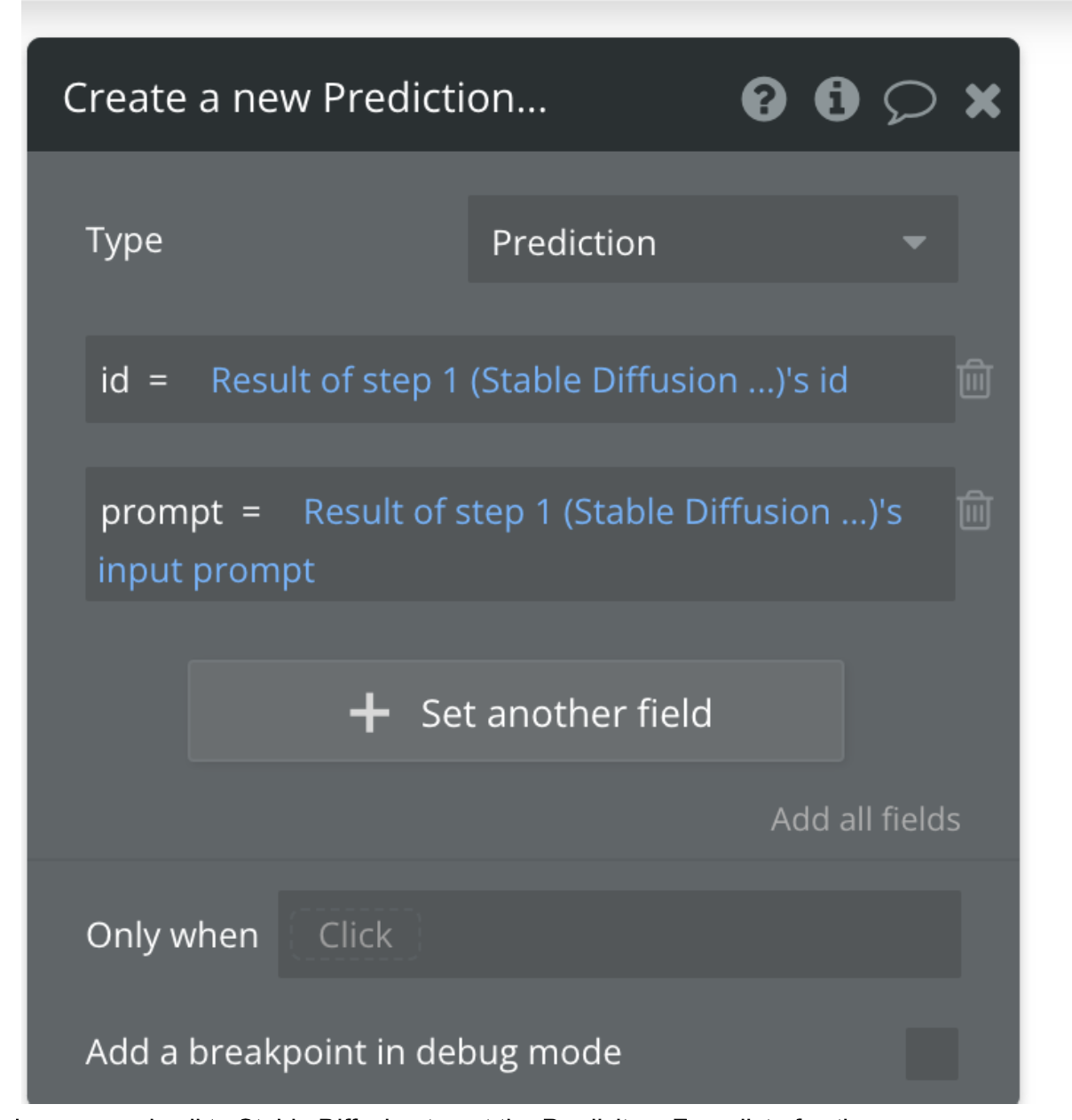 Create a new prediction.