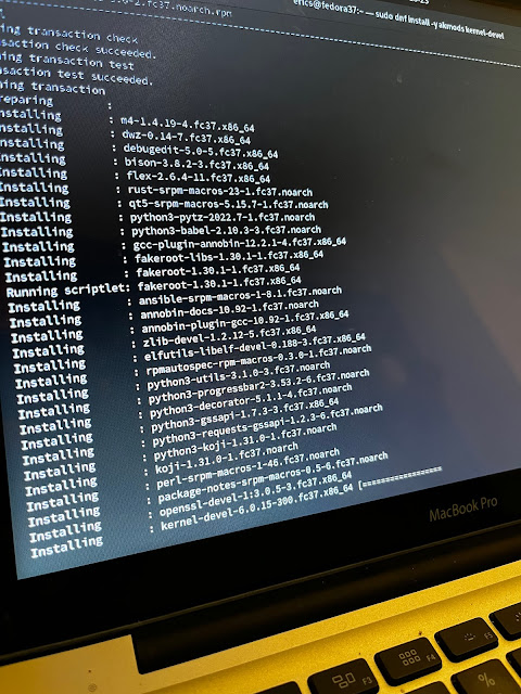 Packages scrolling screen