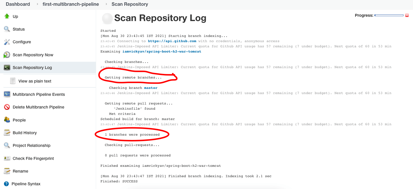 Scan Repository Log