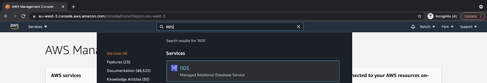 RDS Dashboard