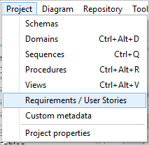 Navigate to “project” within ERBuilder.