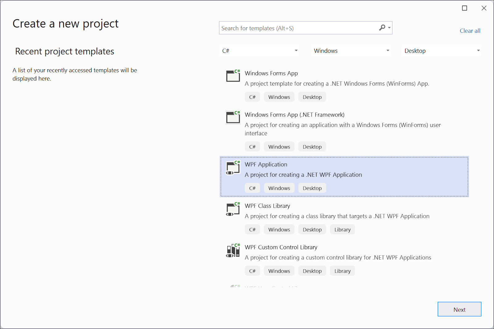Create a new project
