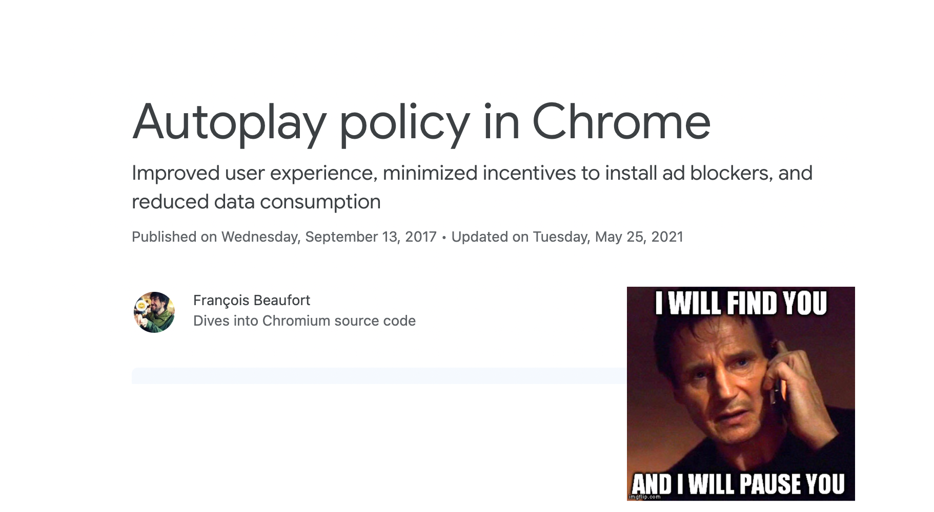 Autoplay policy in Chrome