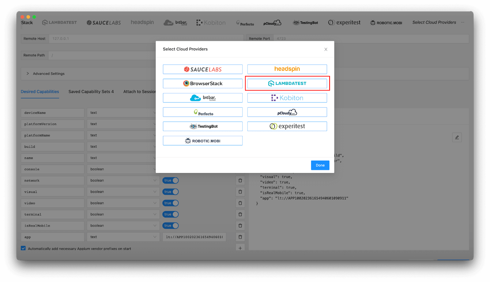 Select cloud providers