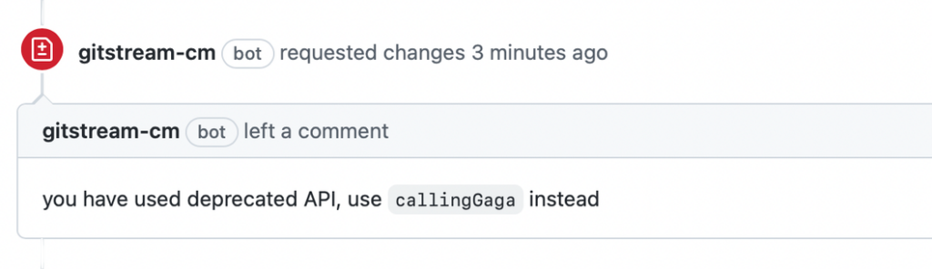 Request Changes on Deprecated APIs