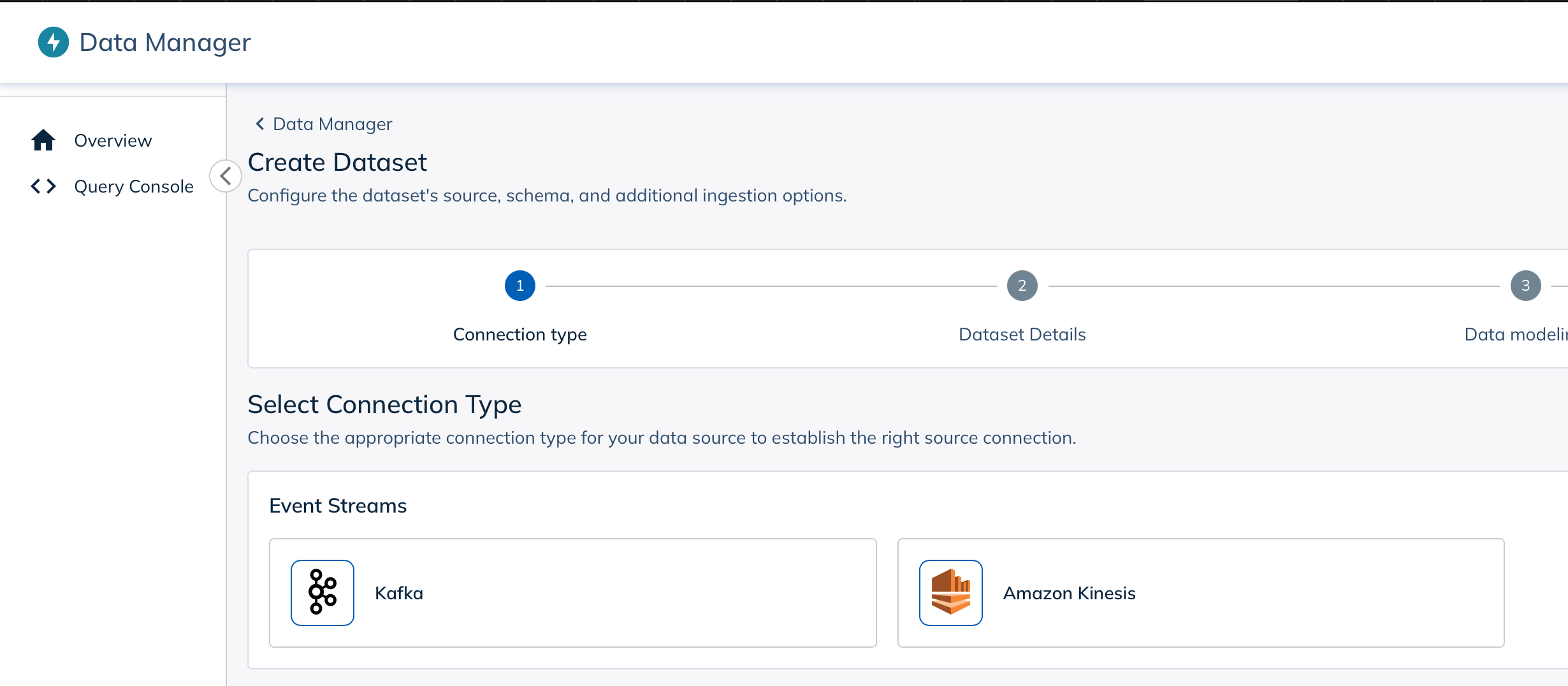 Data Manager: Create new data source