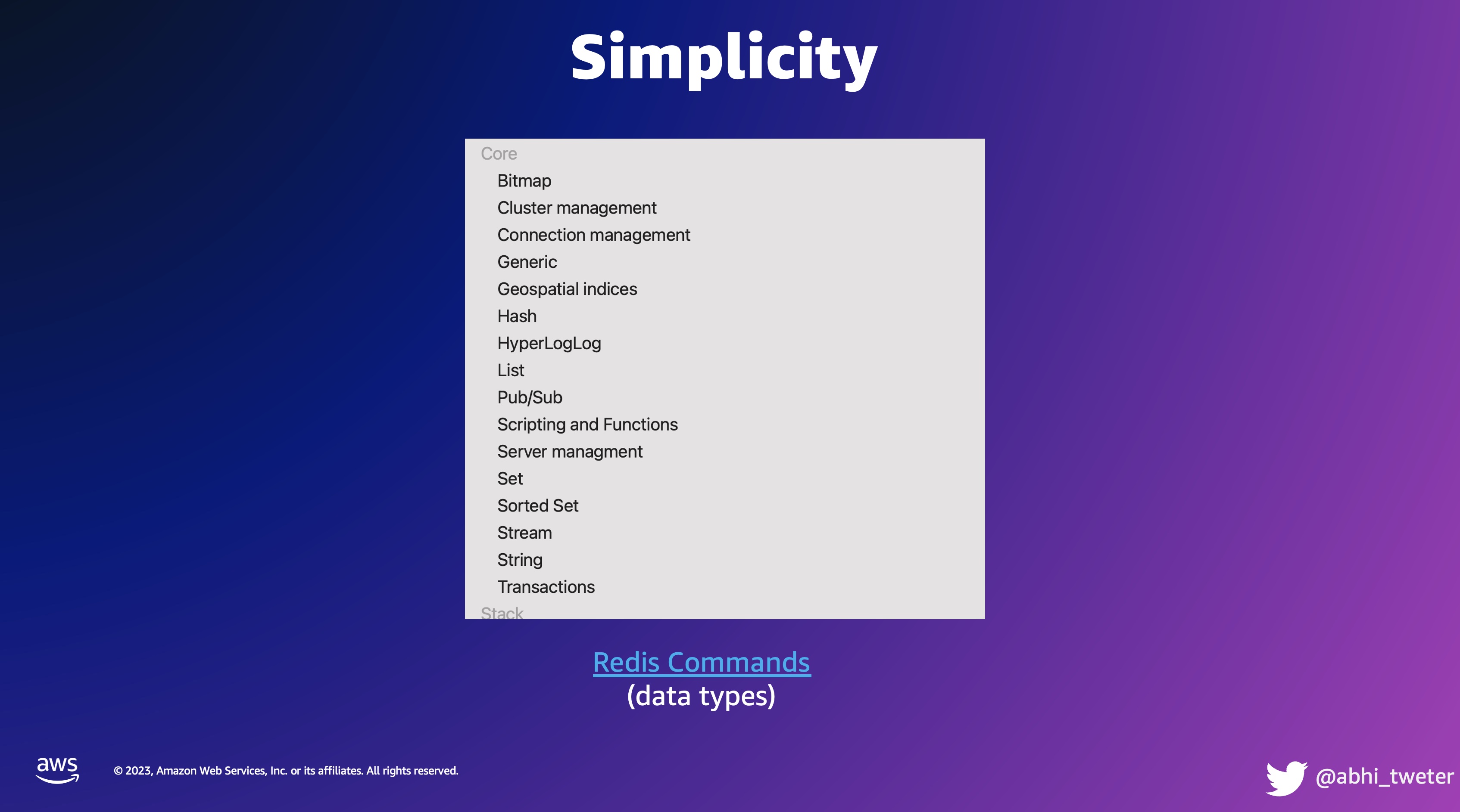 Simplicity slide