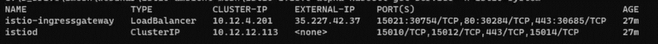 You can check the status of Istio Ingress gateway resource in the Istio-system namespace by running the command.