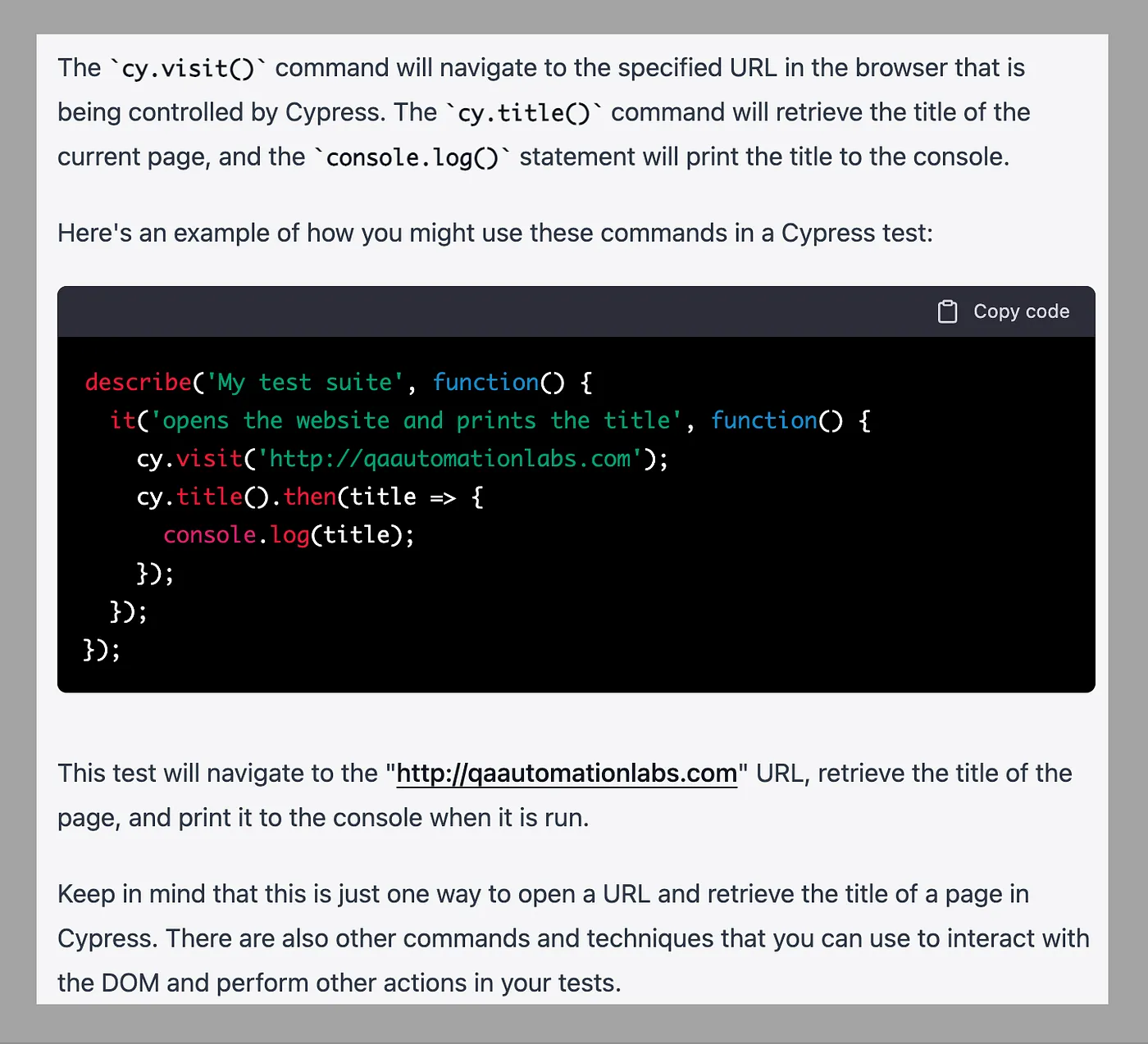 Generated Code by ChatGPT for the asked query