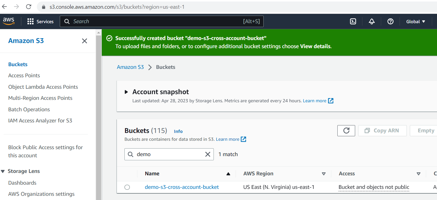 AWS Cross Account S3 Access Through Lambda Functions