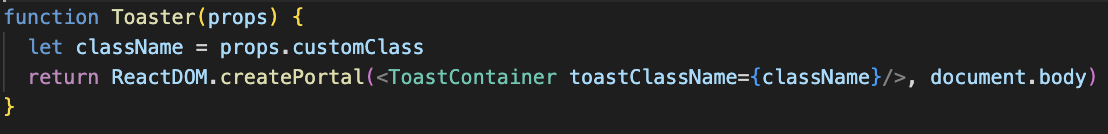 Let’s make a little change to our toasters render method
