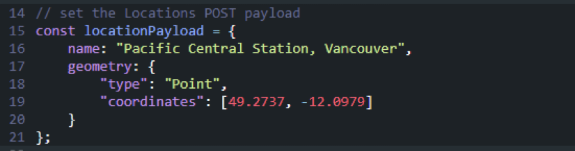 Describe Location Payload