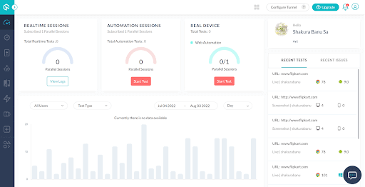  Log in to the LambdaTest platform.