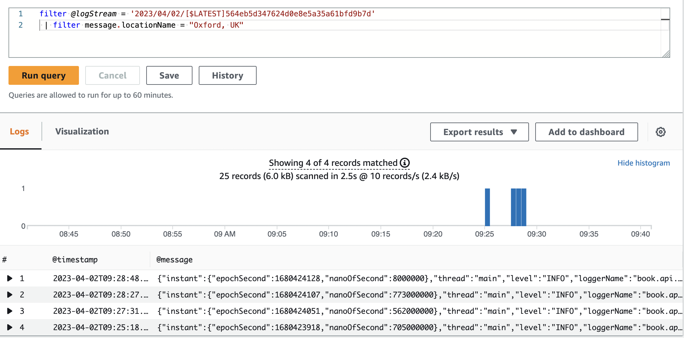 Querying Your Logs