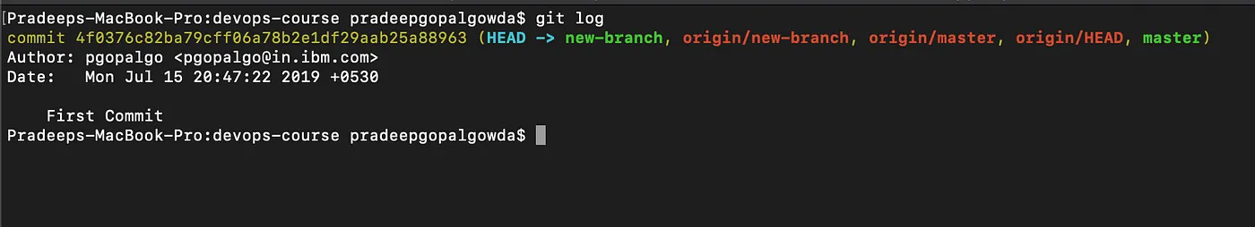 Git log