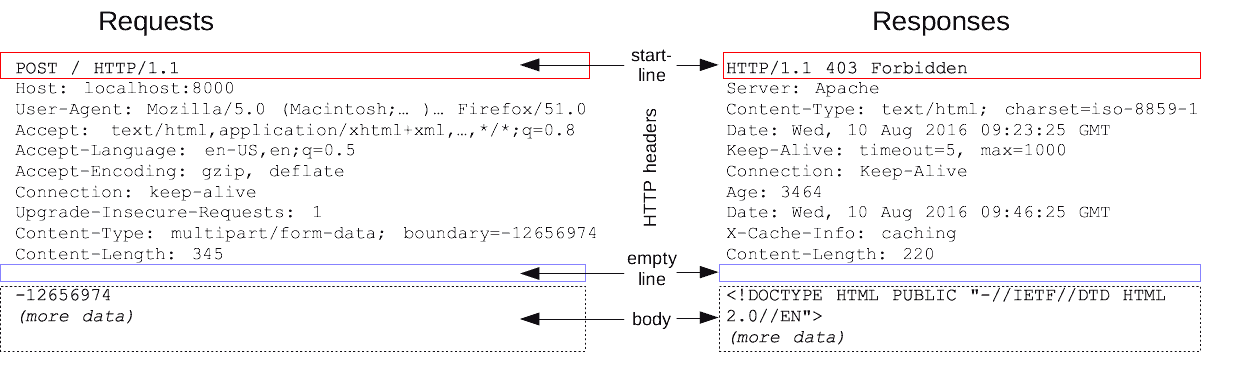 HTTP message structure