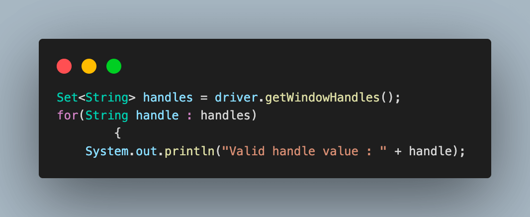 This traverses through the window handles list and prints valid handle values.