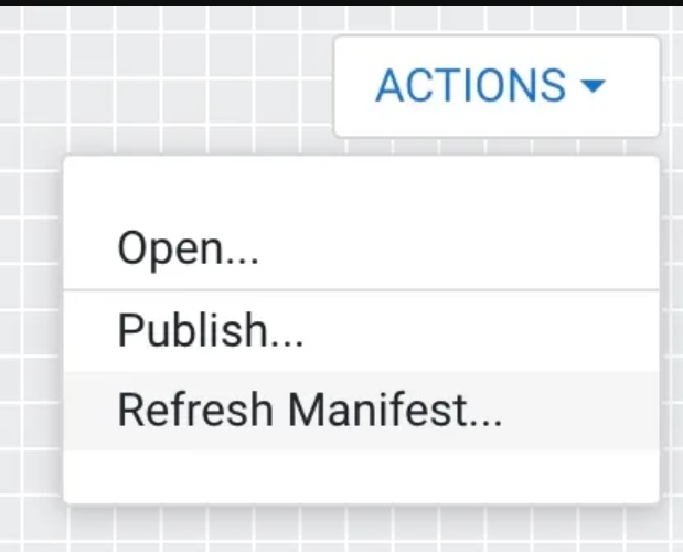 Click Refresh Manifest… to see any new processors available