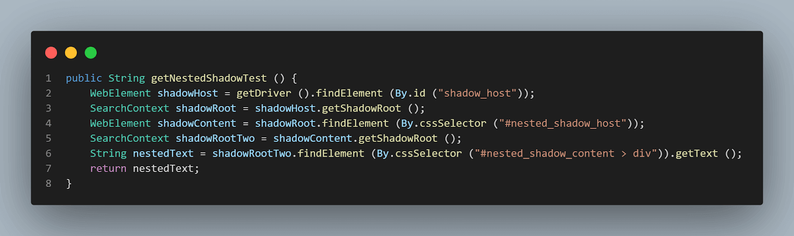 getNestedShadowText()method