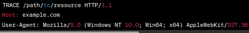 a client sends a TRACE request to a server