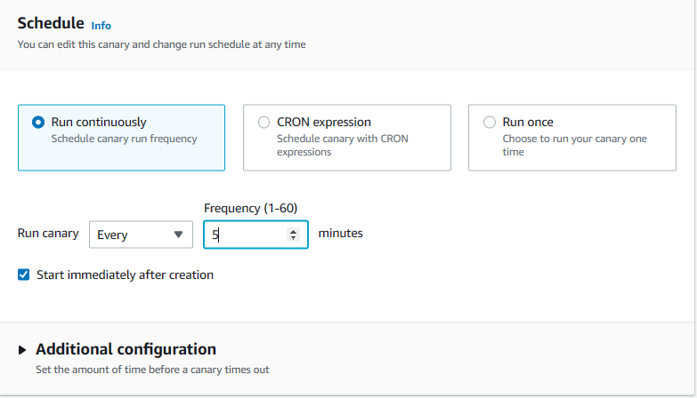 Schedule Canary