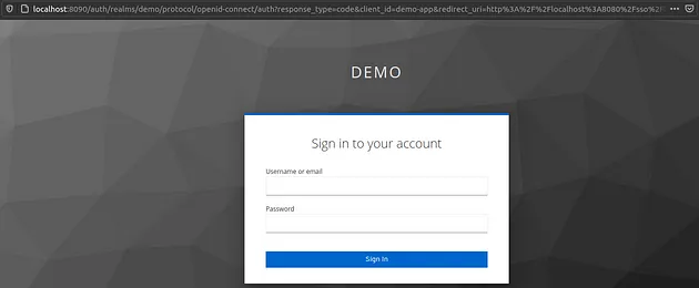 Keycloak Login Page