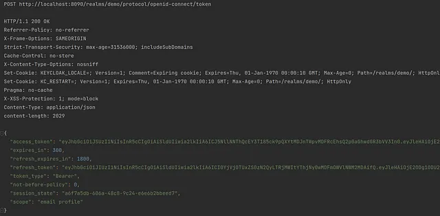 OAuth Grant Types result