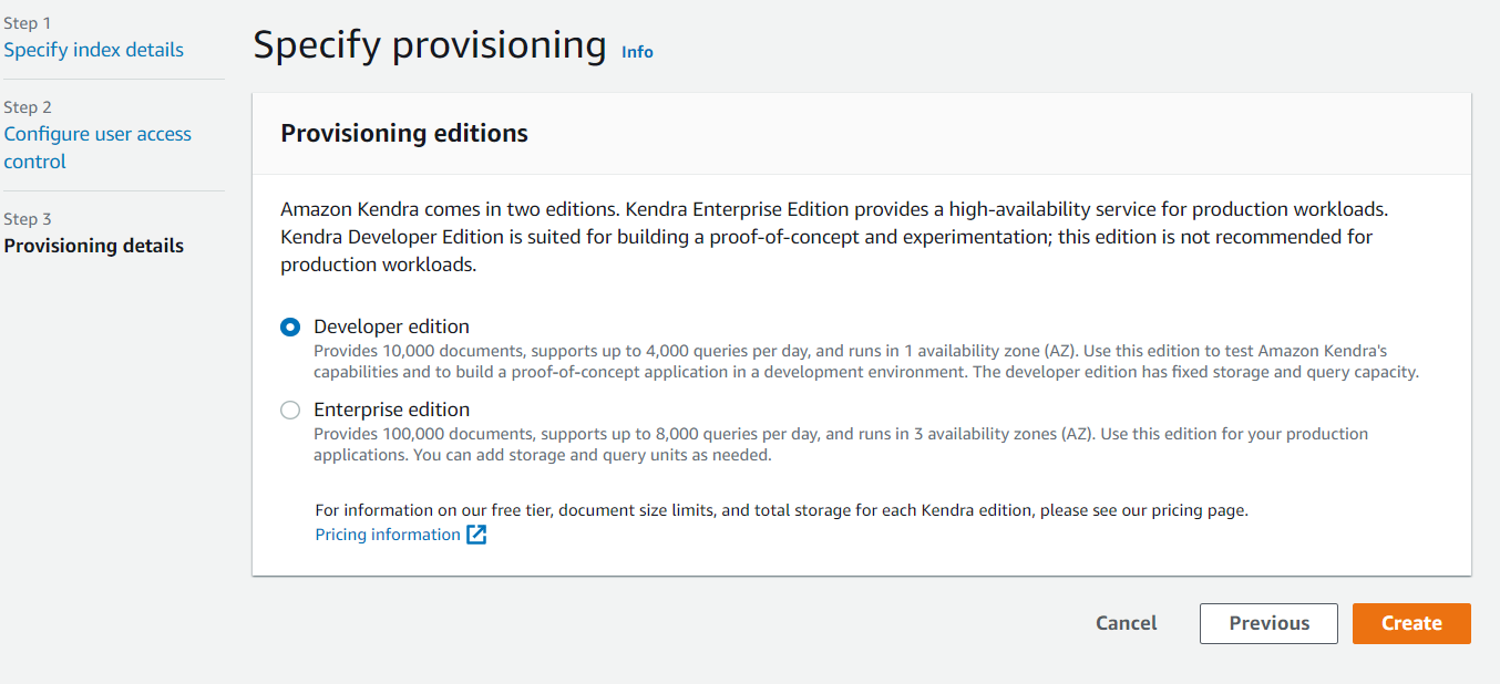 Specify Provisioning