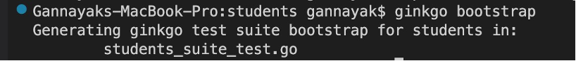 to create a Ginkgo suite file