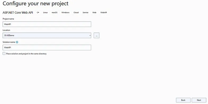 Configure your new project