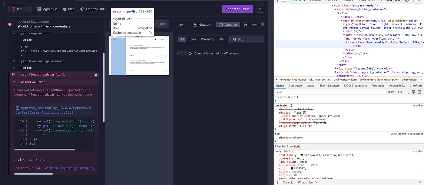 browser development tool