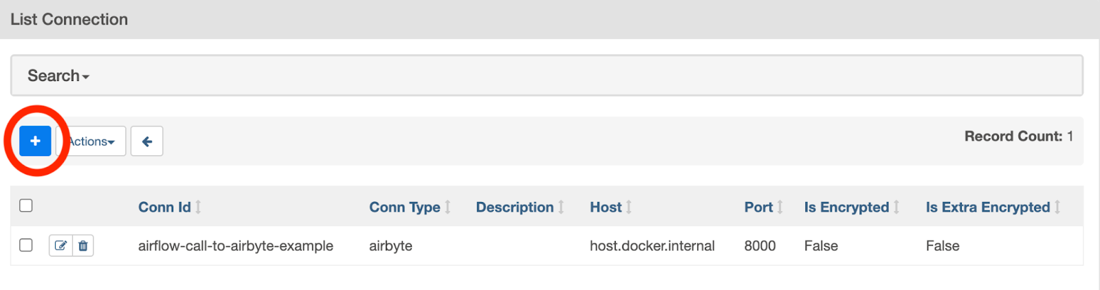Create another Airflow connection