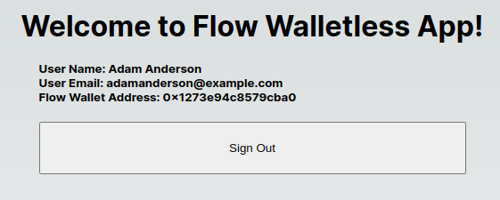 Flow wallet address created and complete