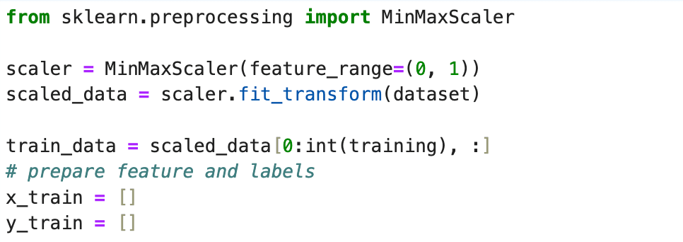 In this case, and for the sake of the demo, we used 95% of the data as training, and the rest is for testing.