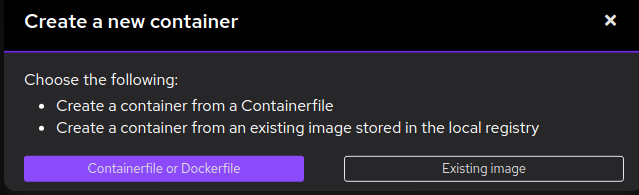 Create a Container