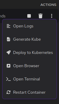 What is really interesting is the actions menu.