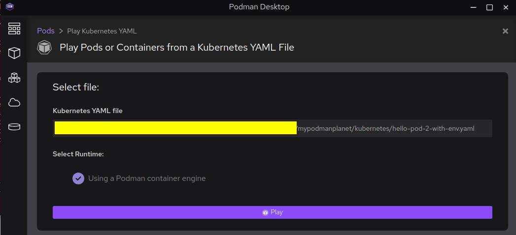 Click the Play button.