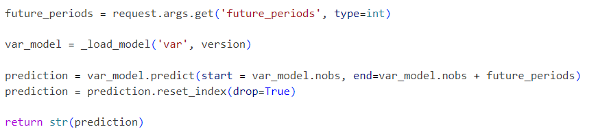 Time Series Analysis: VAR-Model-As-A-Service