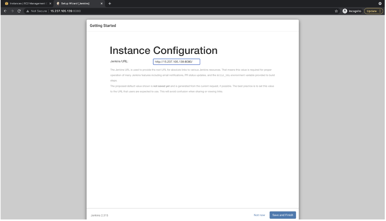 instance configuration