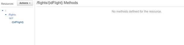 The new resource /{idFlight} should be created under the /flights GET method.